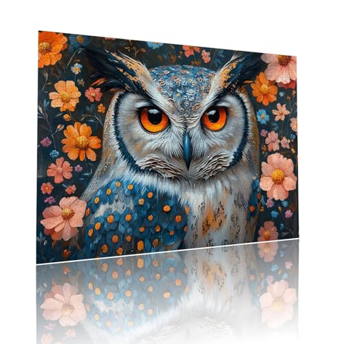 Puzzle Erwachsene 80 teile Eule Tier Educa Jigsaw für Kinder ab 8 Jahren Mädchen Jungen, Erwachsene Impossible Klassische Puzzles Schwer, Anspruchsvoll Spielspaß, Familienspiel Geschenke 15x20cm t-712 von Dirjuong