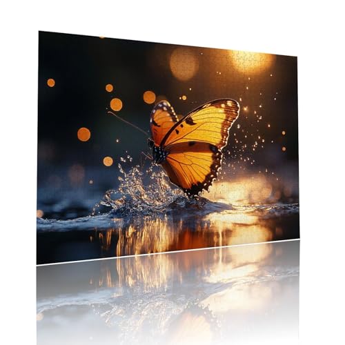 Schmetterling Puzzle für Erwachsene Kinder Anspruchsvoll 1000 Teile Impossible Klassische Puzzles Schwer Tier ab 8 9 10 Jahre Mädchen Jungen Jigsaw Kunst Educa, für Dekoration Geschenke 50x75cm t-229 von Dirjuong