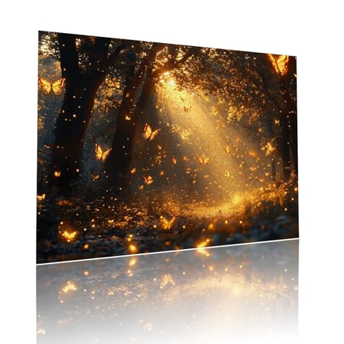Schmetterling Puzzle für Erwachsene Kinder Anspruchsvoll 2000 Teile Impossible Klassische Puzzles Schwer Wald ab 8 9 10 Jahre Mädchen Jungen Jigsaw Kunst Educa, für Dekoration Geschenke 70x99cm t-251 von Dirjuong