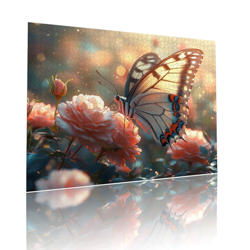 Schmetterling Puzzle für Erwachsene Kinder Anspruchsvoll 5000 Teile Impossible Klassische Puzzles Schwer Blume ab 8 9 10 Jahre für Mädchen Jungen Jigsaw Kunst Educa, für Geschenke 105x156cm t-239 von Dirjuong