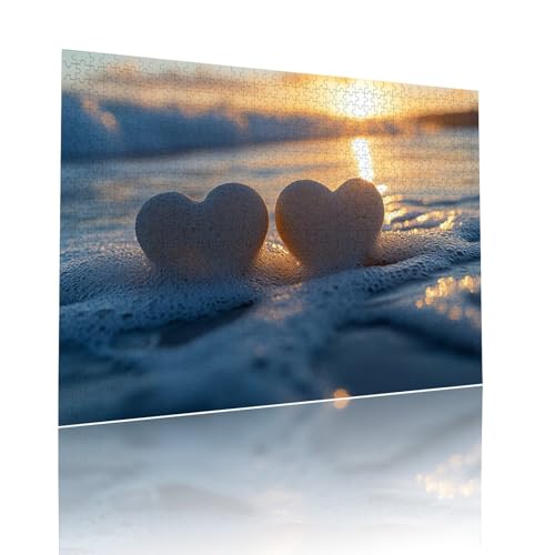 Sonnenuntergang Puzzle für Erwachsene Kinder Anspruchsvoll 200 Teile Impossible Klassische Puzzles Schwer Strand ab 8 9 10 Jahre für Mädchen Jungen Jigsaw Kunst Educa, für Geschenke 25x35cm t-577 von Dirjuong