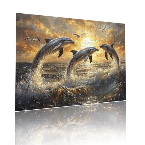 Strand Puzzle für Erwachsene Kinder Anspruchsvoll 300 Teile Impossible Klassische Puzzles Schwer Sonnenuntergang ab 8 9 10 Jahre für Mädchen Jungen Jigsaw Kunst Educa, für Geschenke 38x52cm t-177 von Dirjuong