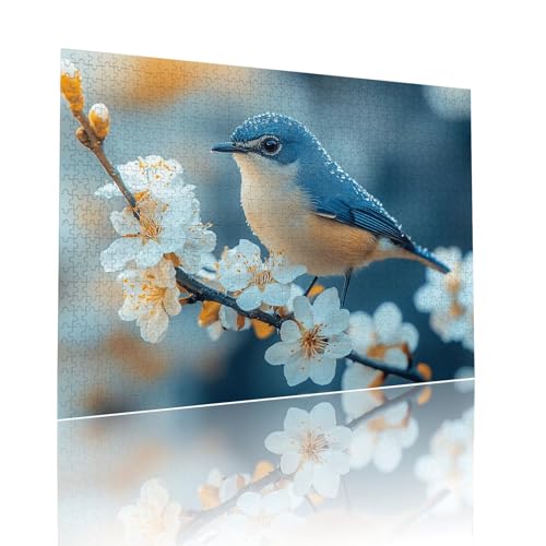 Vogel Puzzle für Erwachsene Kinder Anspruchsvoll 200 Teile Impossible Klassische Puzzles Schwer Blume ab 8 9 10 Jahre für Mädchen Jungen Jigsaw Kunst Educa, für Dekoration und Geschenke 25x35cm t-745 von Dirjuong
