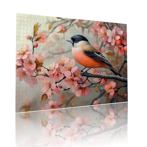 Vogel Puzzle für Erwachsene Kinder Anspruchsvoll 300 Teile Impossible Klassische Puzzles Schwer Blume ab 8 9 10 Jahre für Mädchen Jungen Jigsaw Kunst Educa, für Dekoration und Geschenke 38x52cm t-751 von Dirjuong