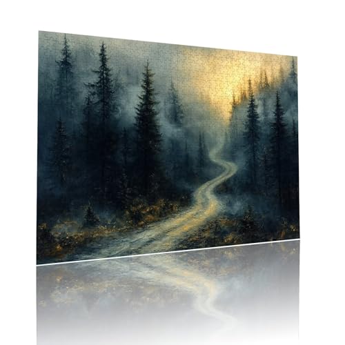 Wald Puzzle für Erwachsene Kinder Anspruchsvoll 1000 Teile Impossible Klassische Puzzles Schwer Landschaft ab 8 9 10 Jahre Mädchen Jungen Jigsaw Kunst Educa,für Dekoration und Geschenke 50x75cm t-865 von Dirjuong