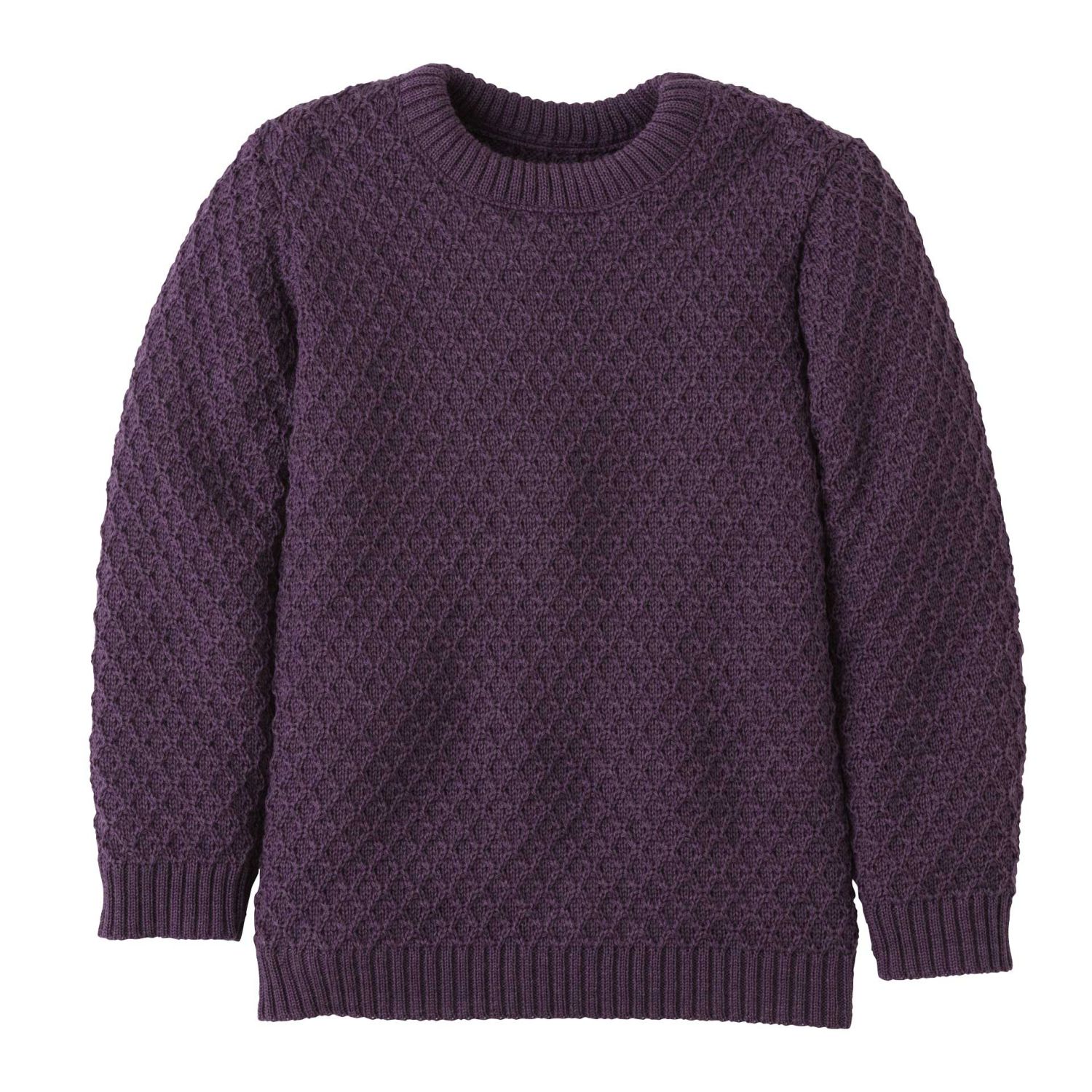 Disana Aran-Pullover - Aubergine 110 / 116 Disana Aran-Pullover - Aubergine 110 / 116 von Disana