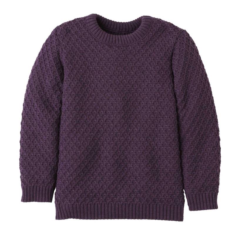 Disana Aran-Pullover  - Aubergine 86 / 92 von Disana