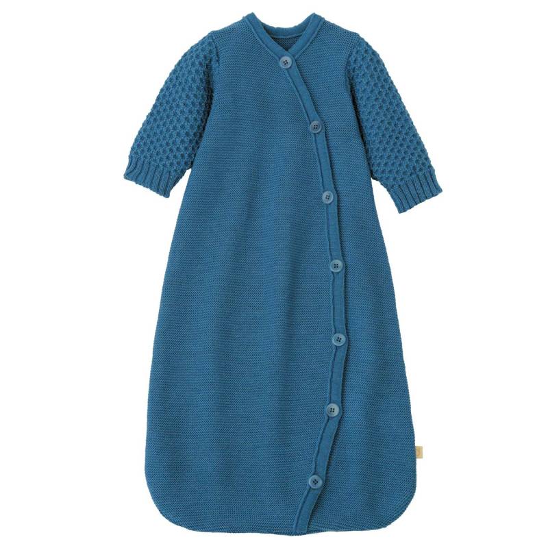 Disana Langarm-Schlafsack aus Wolle - Taubenblau Größe 02 von Disana