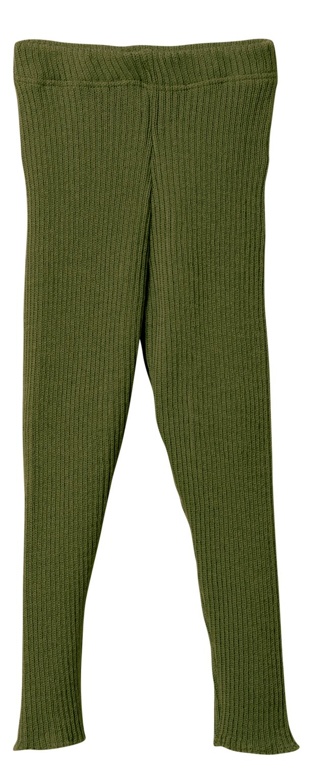 Disana Strick-Leggings - 74 / 80 Oliv von Disana