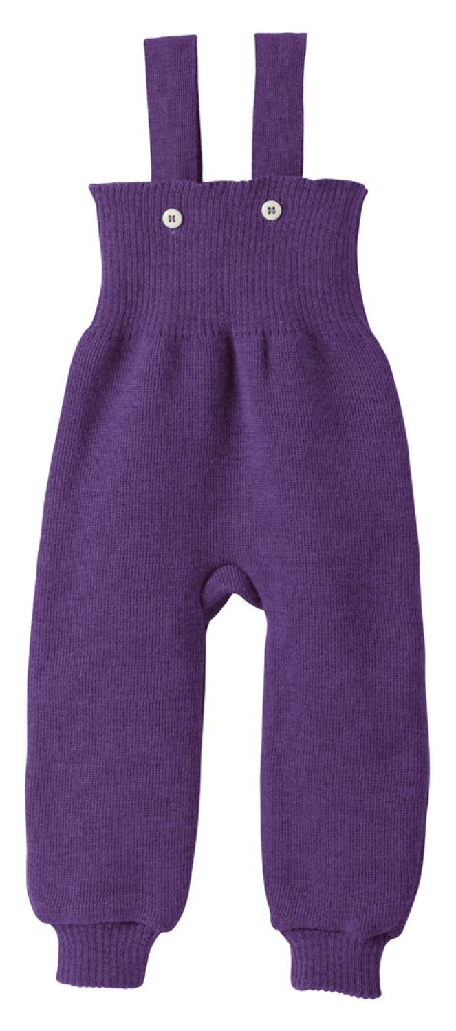 Disana Strick-Trägerhose - 50 / 56 Pflaume von Disana