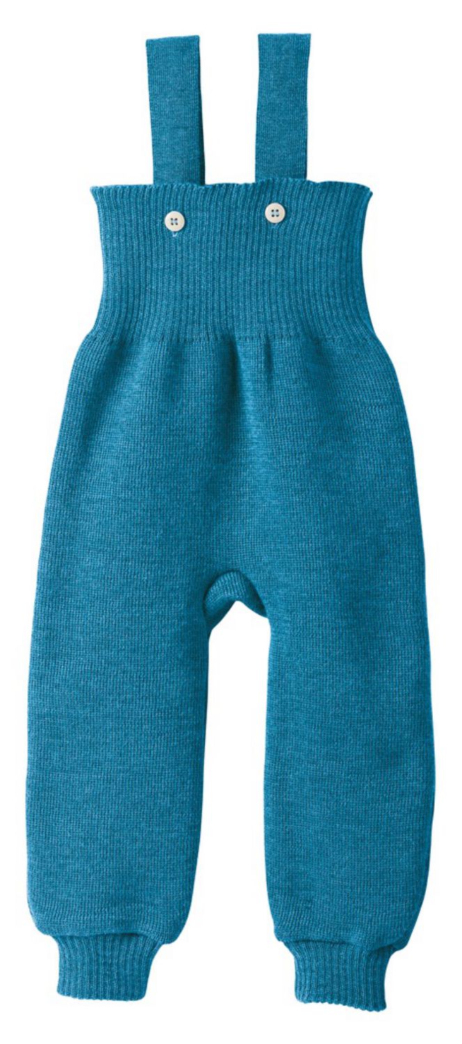 Disana Strick-Trägerhose - blau 50 / 56 von Disana