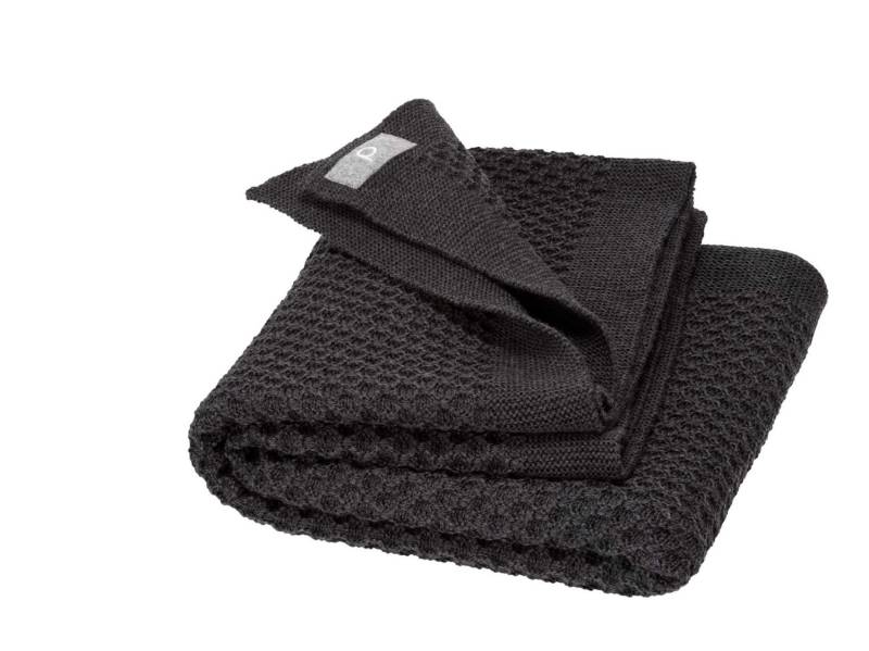 Disana Waben-Strickdecke – 80x100cm - Anthrazit von Disana