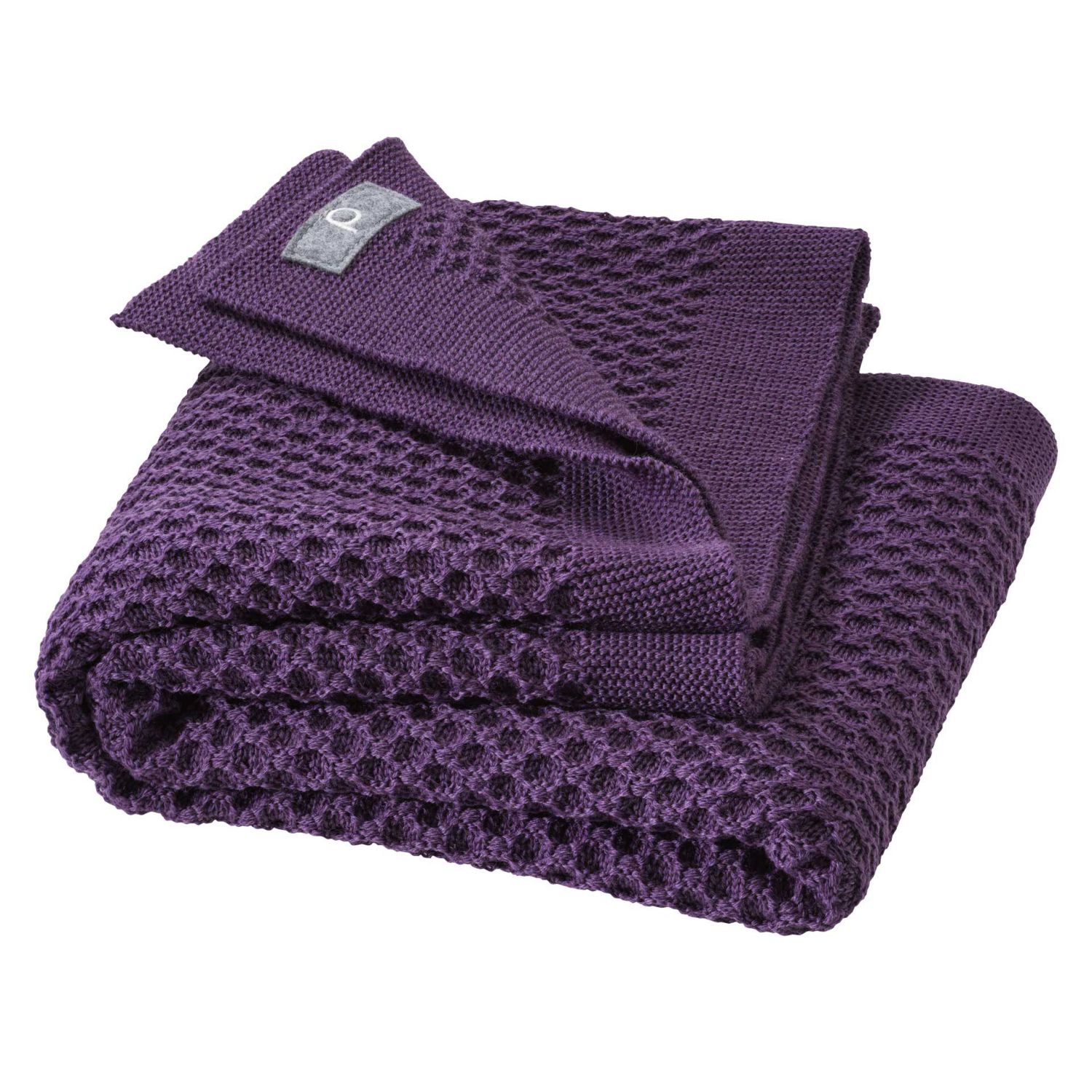Disana Waben-Strickdecke – 80x100cm - Aubergine von Disana