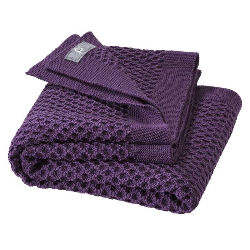 Disana Waben-Strickdecke – 80x100cm - Aubergine von Disana