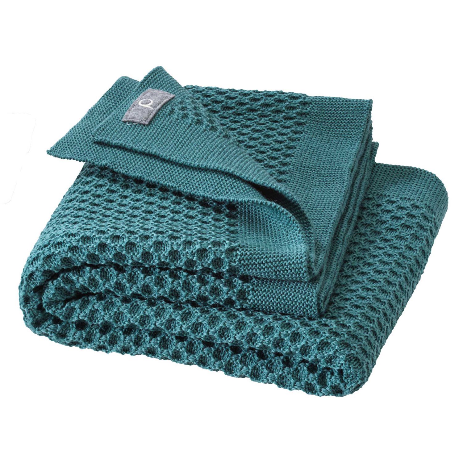 Disana Waben-Strickdecke – 80x100cm - Eukalyptus von Disana
