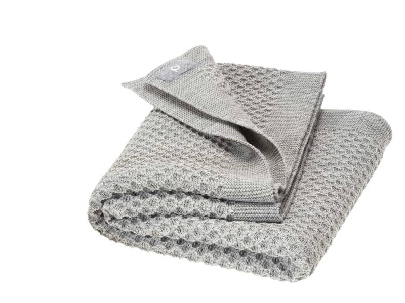 Disana Waben-Strickdecke – 80x100cm - Grau von Disana