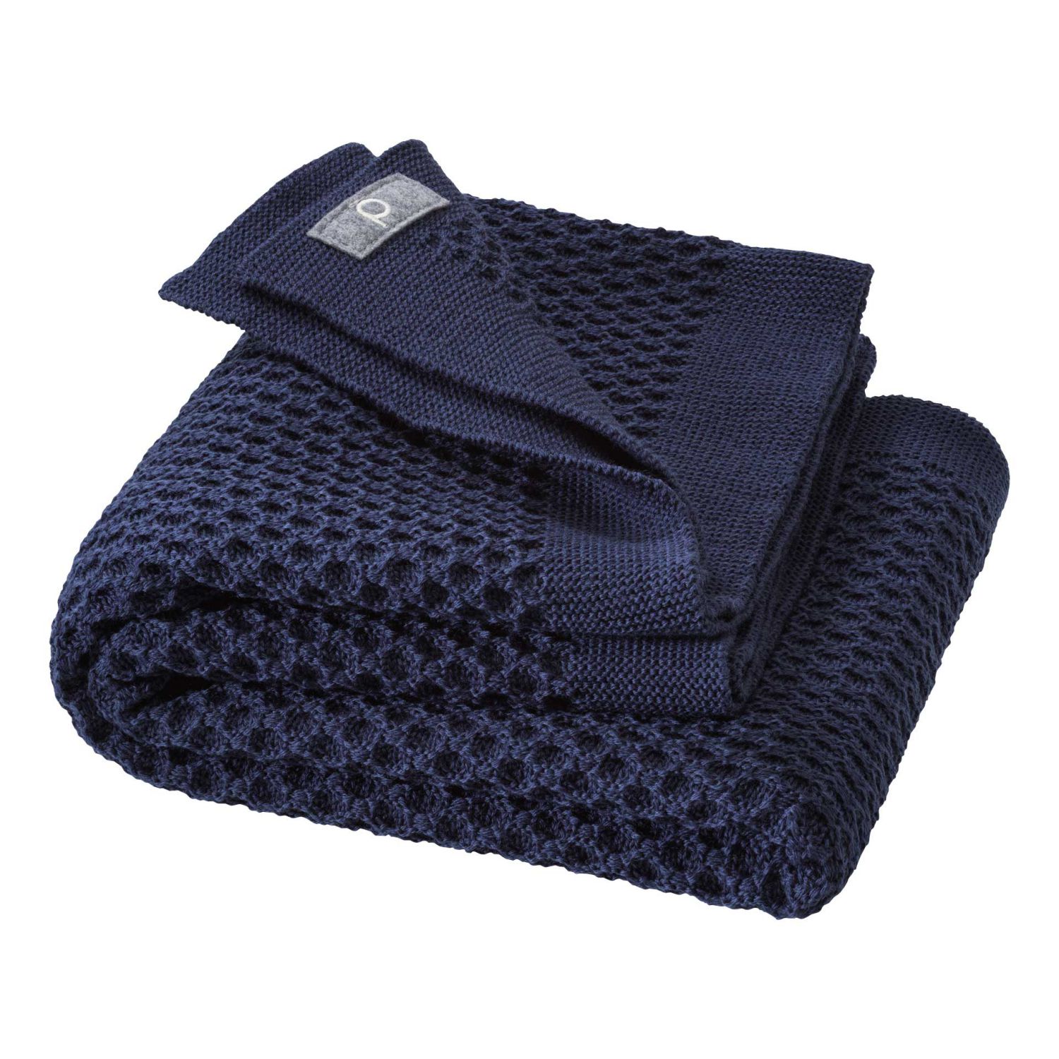 Disana Waben-Strickdecke – 80x100cm - Indigo von Disana