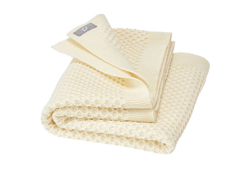 Disana Waben-Strickdecke – 80x100cm - Natur von Disana