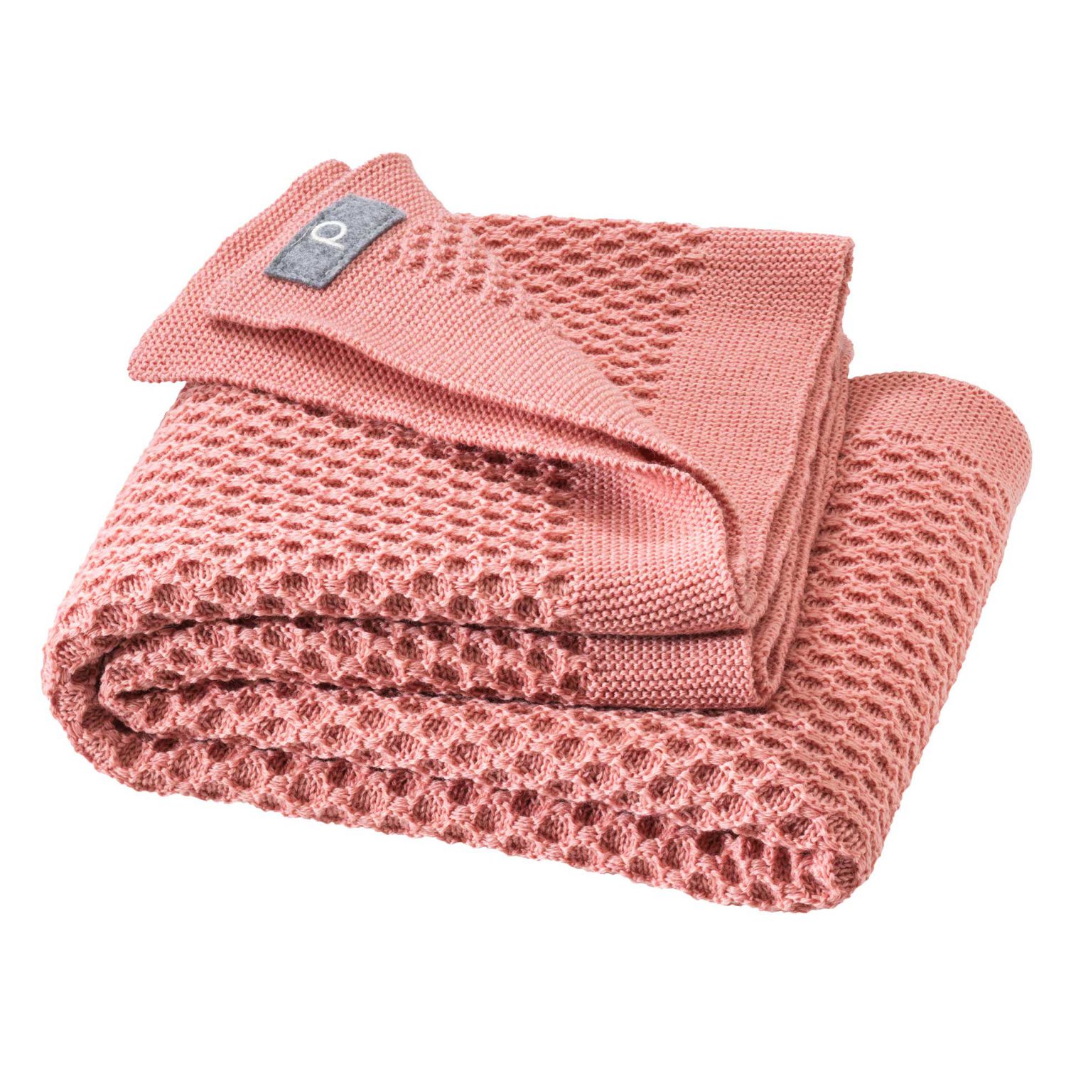 Disana Waben-Strickdecke – 80x100cm - Softpink von Disana