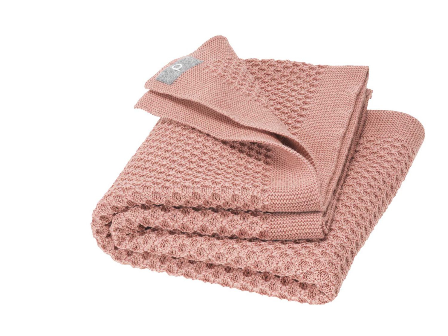 Disana Waben-Strickdecke aus Wolle - 135x200cm - Rosé Disana Waben-Strickdecke aus Wolle - 135x200cm - Rosé von Disana