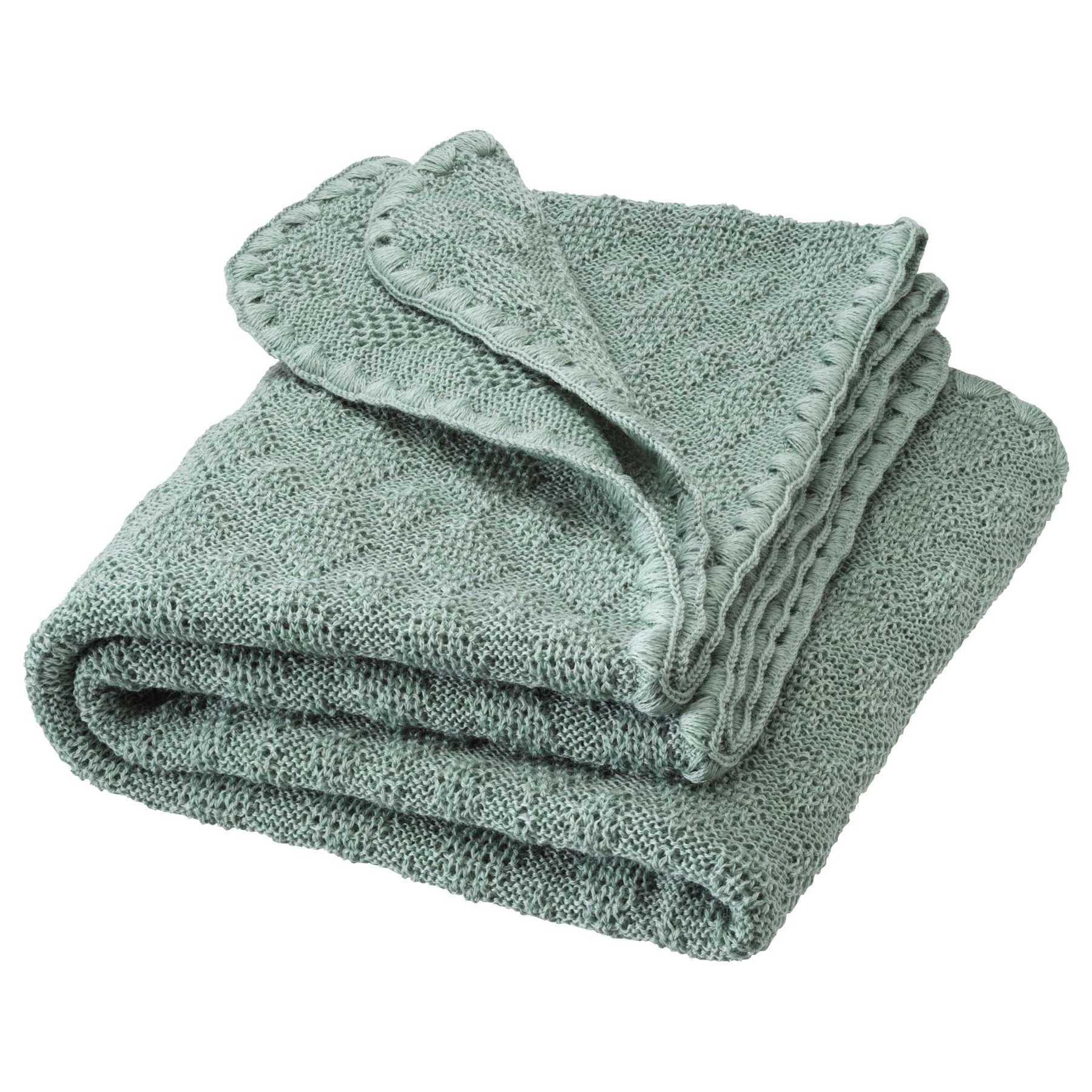 Disana - Woll-Babydecke 80x100 jade von Disana