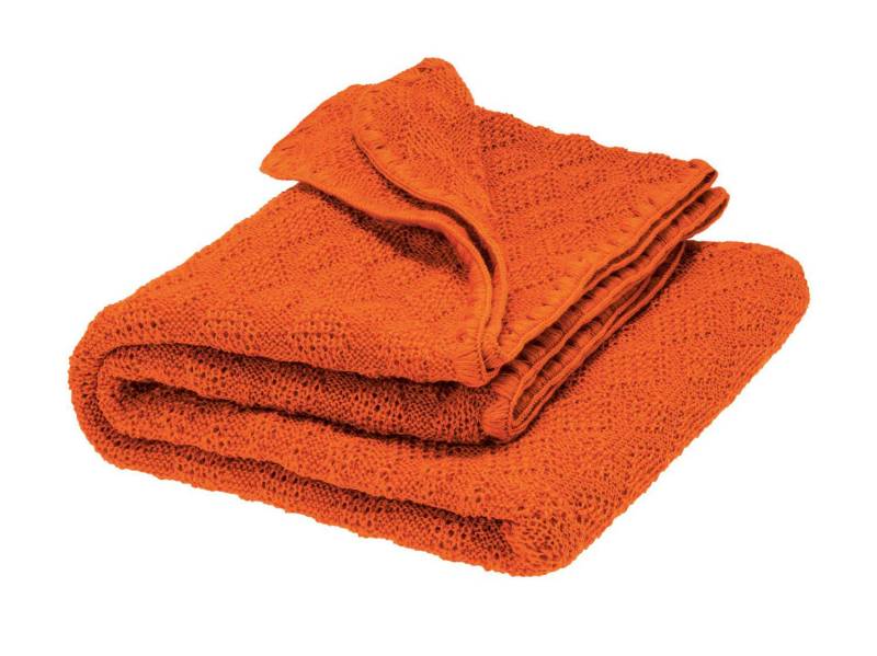 Disana Woll-Babydecke - 80x100cm - Orange von Disana