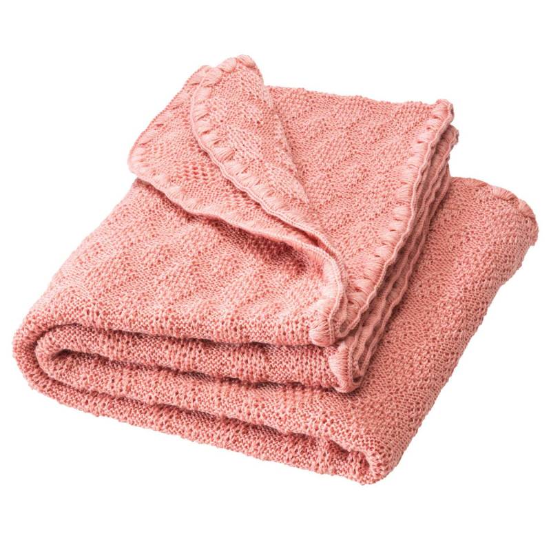 Disana Woll-Babydecke - 80x100cm - Softpink von Disana