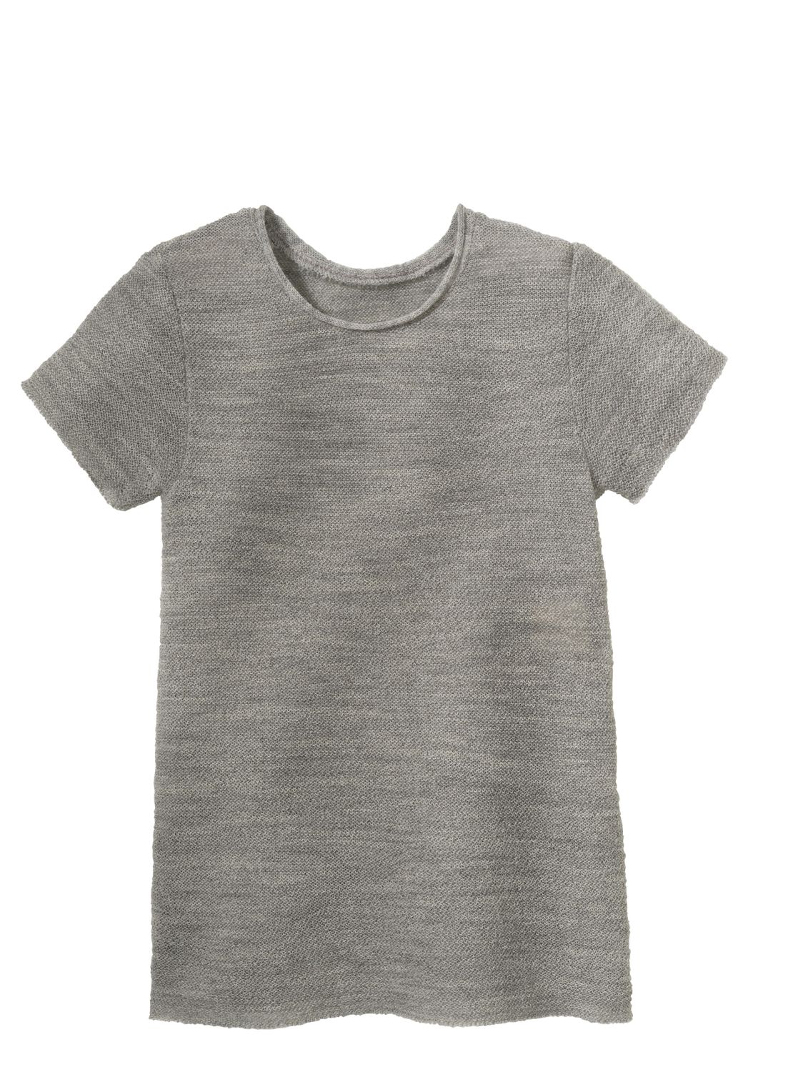 Disana kurzarm Pullover aus Wolle - 98 / 104 kieselgrau von Disana