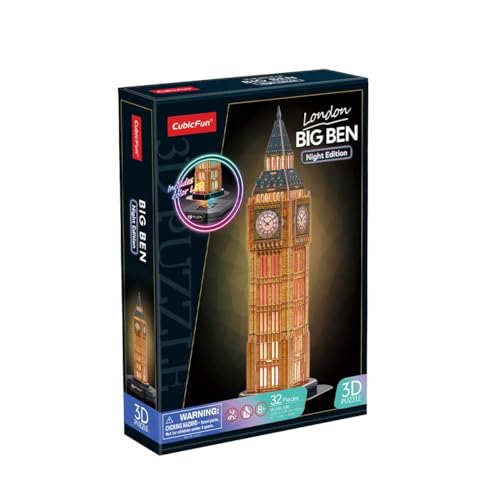 World Brands 375-803417MN Nigth Edition: Big Ben LED-Puzzle – Neuheit, bunt World Brands 375-803417MN Nigth Edition: Big Ben LED-Puzzle – Neuheit, bunt von Discovery Kids