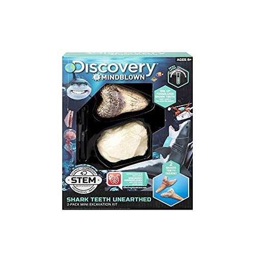 Discovery #Mindblown 1423004791 - Shark Teeth Unearthed - Ausgrabungsset Haifischzähne - für Kinder ab 6 Jahren von Discovery