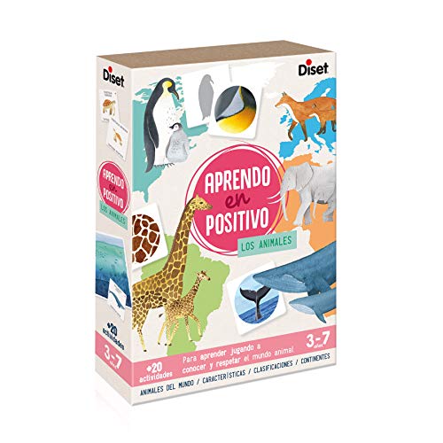 Diset 41204 Tiere Animales Spiel Lernen auf Positiv, Lernspiel, bunt, 20x27,7x5,3 von Diset