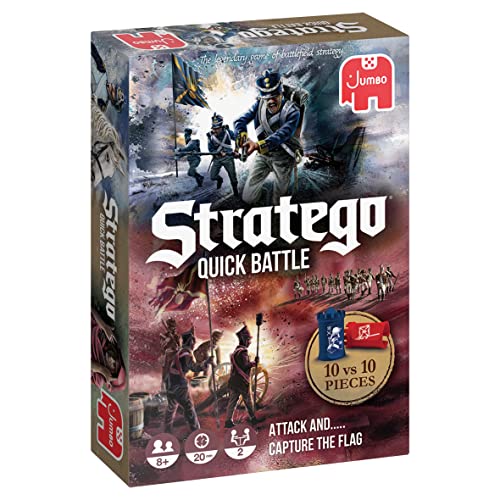 Diset Stratego Quick Battle – Strategiespiel für Erwachsene ohne Charaktere – Für 2 Spieler ab 8 Jahren von Jumbo