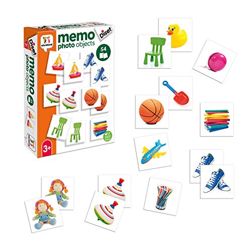 Diset Memo Photo Objects – Lernspiel für Kinder ab 3 Jahren 68976 von Diset