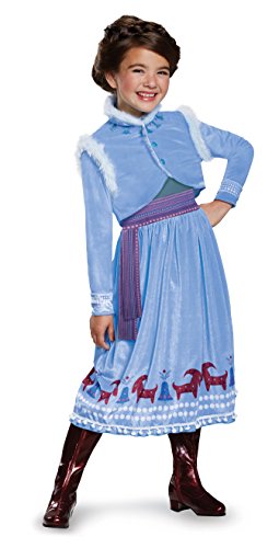 Anna Frozen Adventure Dress Deluxe Costume, Multicolor, Medium (7-8) von Disguise