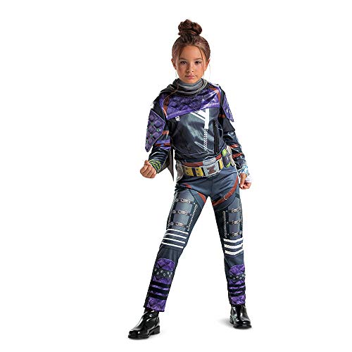 Apex Legends Wraith Costume for Kids, Official Deluxe Apex Costume Jumpsuit with Scarf, Child Size Large (10-12) von Disguise