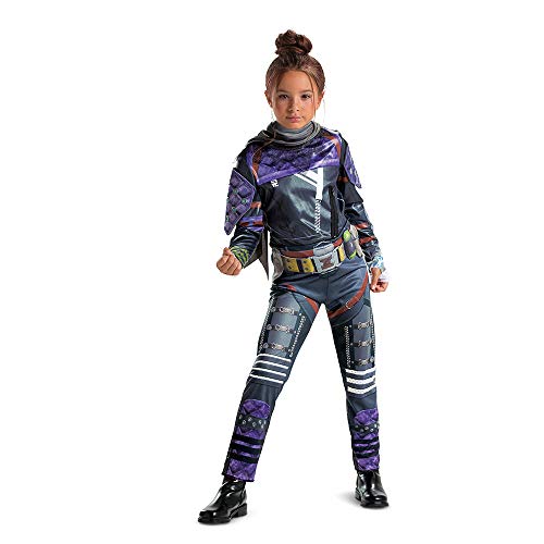 Apex Legends Wraith Costume for Kids, Official Deluxe Apex Costume Jumpsuit with Scarf, Child Size Medium (7-8) von Disguise