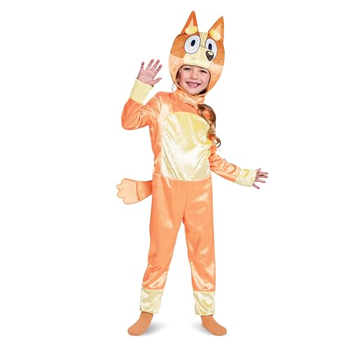 Bingo-Kostüm für Kinder, offizielles Bluey-Outfit mit Overall und Heapiece, klassische Babygröße (12-18 Monate) von Disguise
