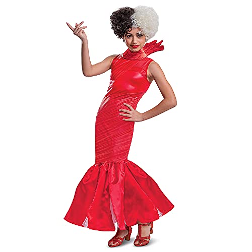 Cruella Red Dress Deluxe Costume for Girls, Cruella Live Action Movie, Size Large (10-12) von Disguise