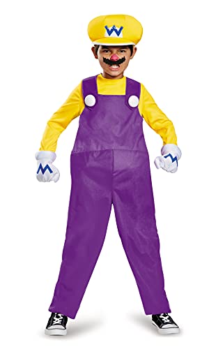 Disguise 98815K Deluxe Wario Mario Kostüm Kinder Halloween, M von Disguise