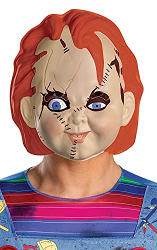 Disguise, Offizielles Kinderspiel für Erwachsene, Chucky, einzelne Kunststoff-Halbmaske, Kostümzubehör, mehrfarbig, Einheitsgröße von Disguise