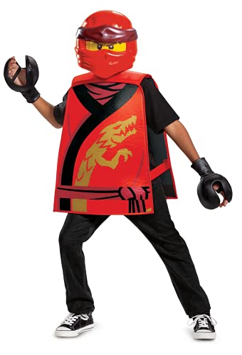 DISGUISE 100379 Kai Ninjago Kostüm für Kinder Ninja, Rot, One Size von Disguise