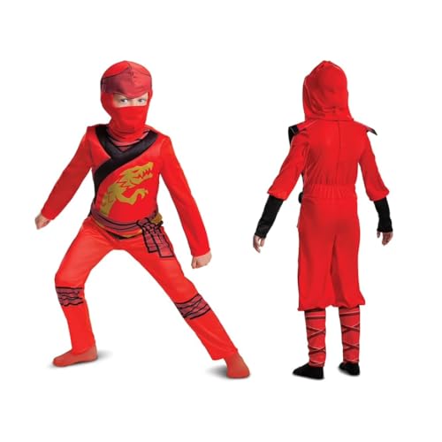 Disguise Offizielles Lego Ninjago Kostüm Kinder Jungen, Ausgefallenes Ninja-kostüm Für Kinder Und Jungen, Halloween-ninjago-kostüm Für Kinder, Jungen, Kai von Disguise