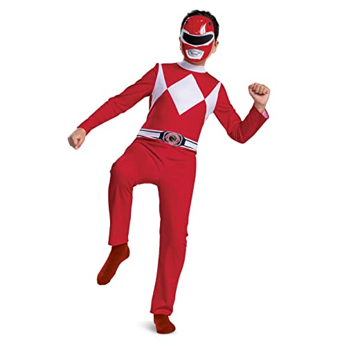 Disguise 115669L Red Power Rangers Kostüm Kids, S von Disguise