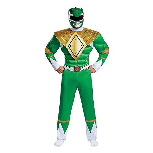 Disguise 79736D Power Ranger Kostüme in Erwachsenengröße, Herren, Grün, XL von Disguise
