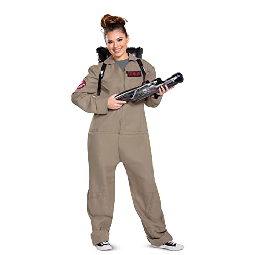 Disguise Adult Deluxe, Official Ghostbusters Afterlife Movie Costume Jumpsuit with Inflatable Proton Pack, Multicolored, Extra Large (50-52) von Disguise