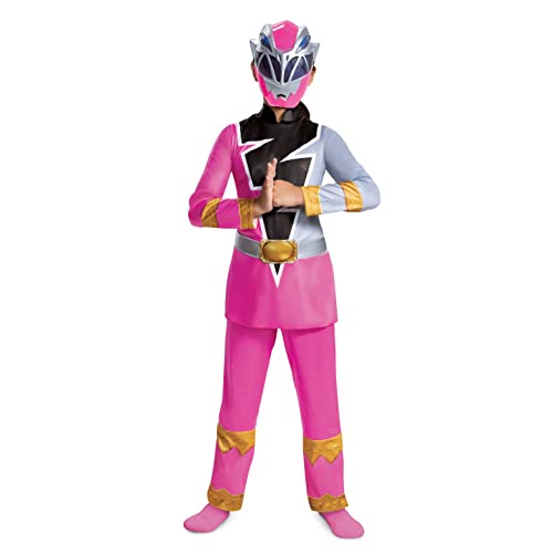 Disguise Offiziell - Power Rangers Kostüm für Kinder, Rosa, Dino Fury, Größe M von Disguise