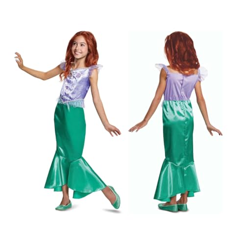 Disney Official Classic Ariel costume, Little Mermaid costume Kids, Mermaid dress for girls, Ariel Dress Up for Girls fish outfit, costumes for Girls XS von Disguise