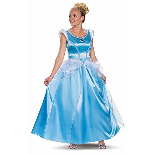 Disney Offizielles Premium Cinderella Kleid Damen, Aschenputtel Kostüm Erwachsene, Cinderella Kostüm Frauen Faschingskostüm Prinzessin Kleid Karneval Geburstag M von Disguise