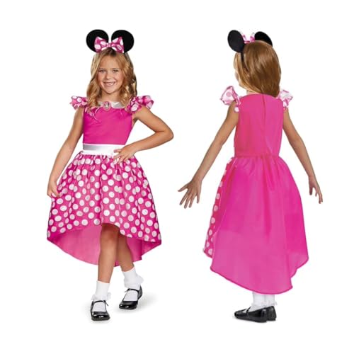 Disney Offizielles Premium Rosa Minnie Mouse Kostüm Kinder Maus Kostüm Mädchen Minnie Mouse Kleid Mädchen Faschingskostüme fur Kinder Karneval Halloween Geburtstag Größ M von Disguise