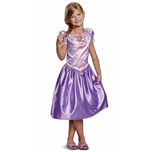 Disguise Disney Offizielles Classic Rapunzel Kostüm Kinder, Prinzessin Kostüm Für Mädchen, Größe XS von Disguise